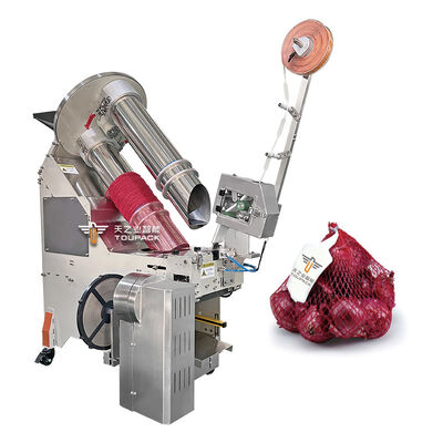 Machine d'emballage industrielle de sacs en filet pour agrumes et légumes-racines