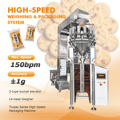 Machine d'emballage VFFS à grande vitesse pilotée par servo pour les applications d'emballage alimentaire en granulés