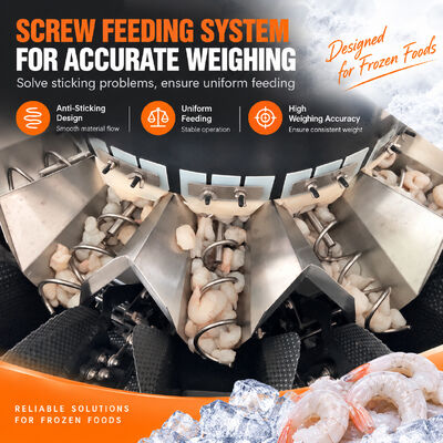 Seafood Packing Machine with Textured-Plate Multihead Weigher and Premade Pouch Packer