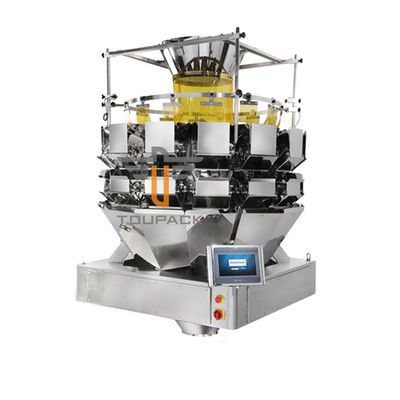 14 machine principale de peseur de 5.0L 7.5L Multihead pour Bean Salad Cabbage Cat Litter vert