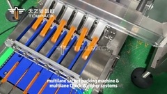 Machine d'emballage de sachets à bâton industriel à voies multiples avec balanceuse à voies multiples