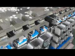 Peseuse multi-têtes 3 couches pour aliments frais, sachet coussin en forme d'aileron de requin, pesage et conditionnement