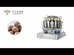Machine de conditionnement avec peseuse multi-têtes pour boulettes de viande sous vide et distribution de matériel