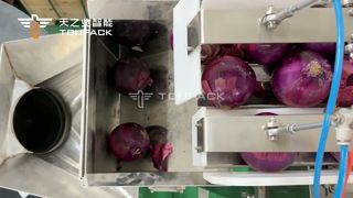 Ligne de conditionnement de sacs en filet pour oignons — Pesage à grande vitesse et remplissage efficace de sacs en filet pour les produits